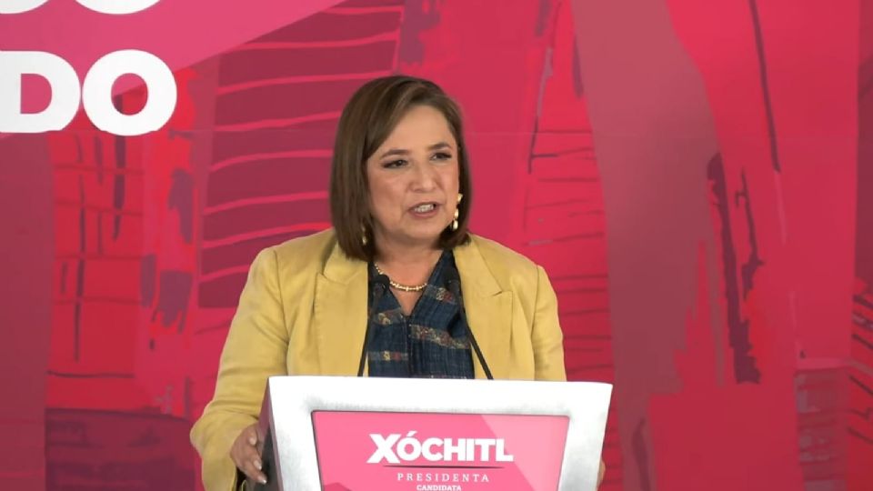 Xóchitl Gálvez, en conferencia, este miércoles 27 de marzo.