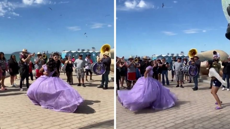 Una quinceañera rmó su vals en plenas calles de Mazatlán