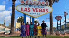 Tras 52 horas sin parar, mujeres rarámuris corren desde Los Angeles hasta Las Vegas Nevada