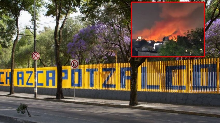 CCH Azcapotzalco suspende clases por incendio en Vaso Regulador "El Cristo"