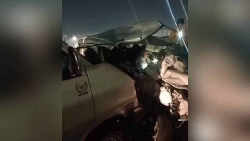 VIDEO | Fuerte choque en la México-Puebla provoca caos vial