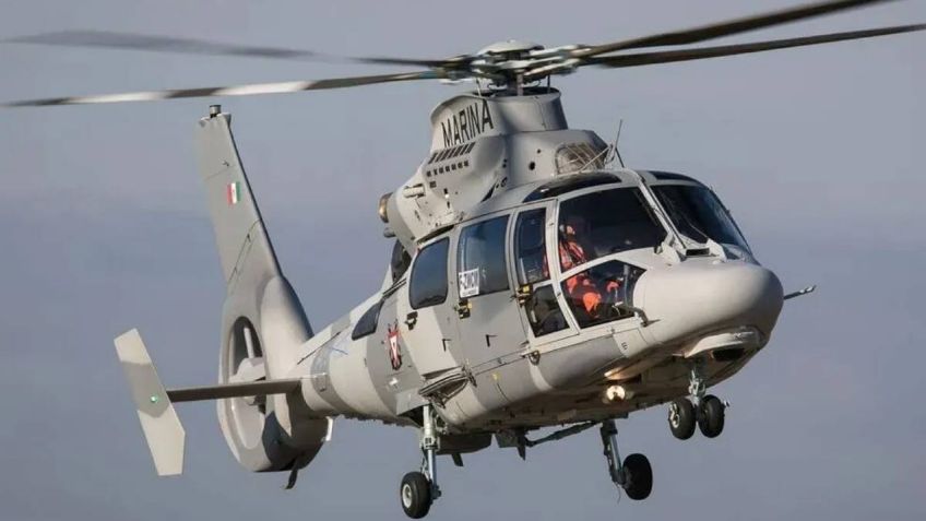 Helicóptero de la Marina aterriza de emergencia en Culiacán, Sinaloa