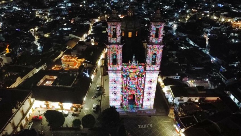 Disfruta del video mapping en Taxco de Alarcón