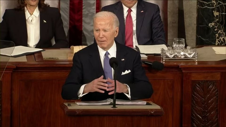 Joe Biden durante discurso