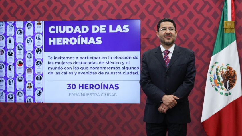 "Ciudad de las Heroínas": Martí Batres presenta plataforma para cambiar el nombre a 30 calles de la CDMX