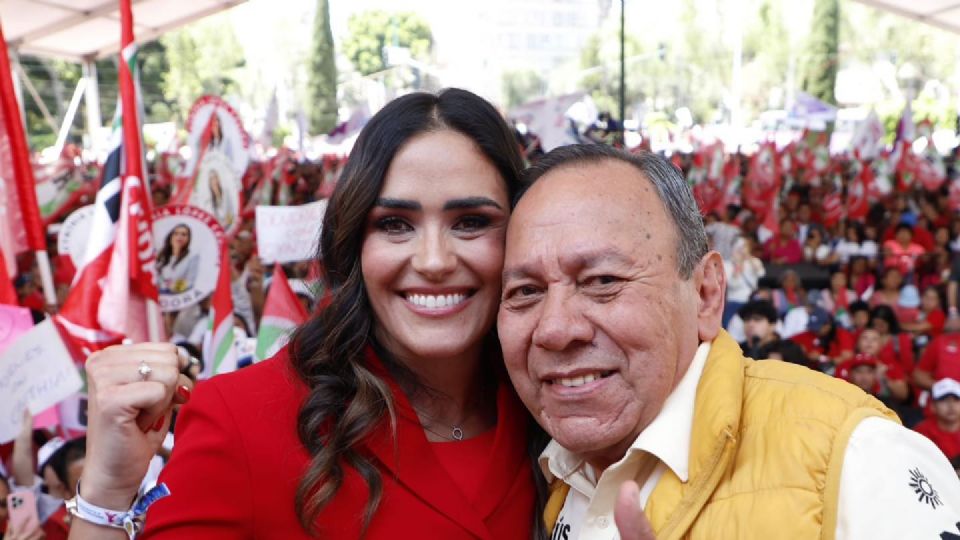 Alessandra Rojo de la Vega y el dirigente nacional del PRD.