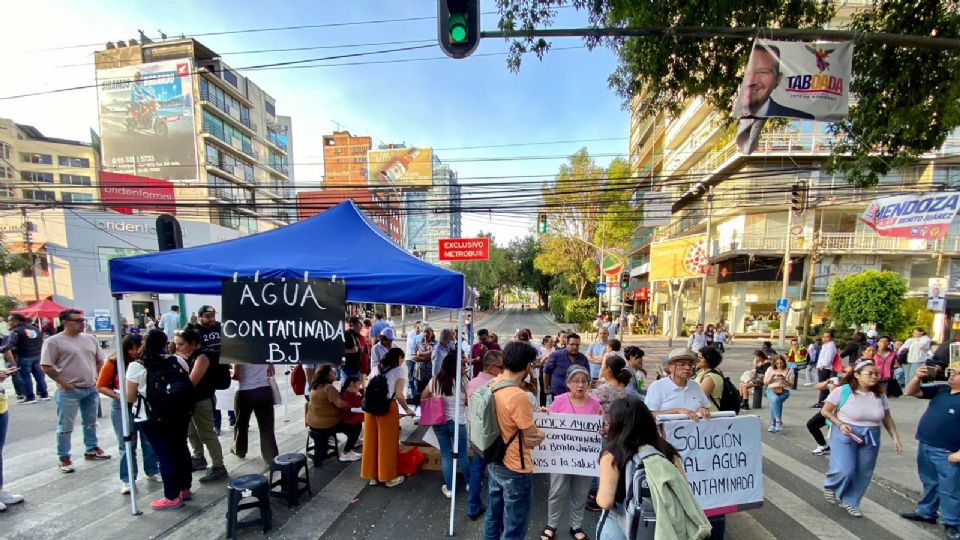 Manifestantes de Benito Juárez, el pasado martes 9 de abril.