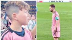 Poncho de Nigris y su hijo a metros de Messi: lo critican por no ponerle lentes a "Ponchito"