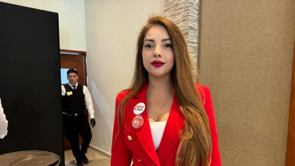 La candidata al Senado por el Partido del Trabajo en el estado de Tamaulipas.