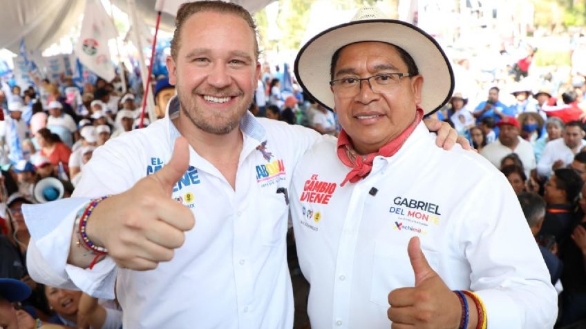 Ofrecen Gabriel del Monte y Santiago Taboada agua limpia, transporte y seguridad en Xochimilco