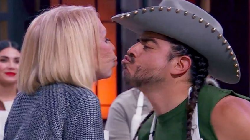 Laura Bozzo olvida toda rivalidad con Rey Grupero y lo besa en la boca