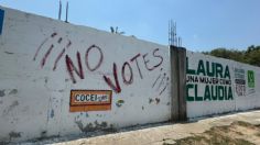 Aparecen pintas en bardas contra el voto ciudadano en Juchitán, Oaxaca