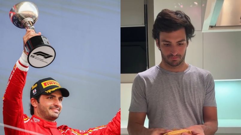 Carlos Sainz triunfa en la F1 y la cocina