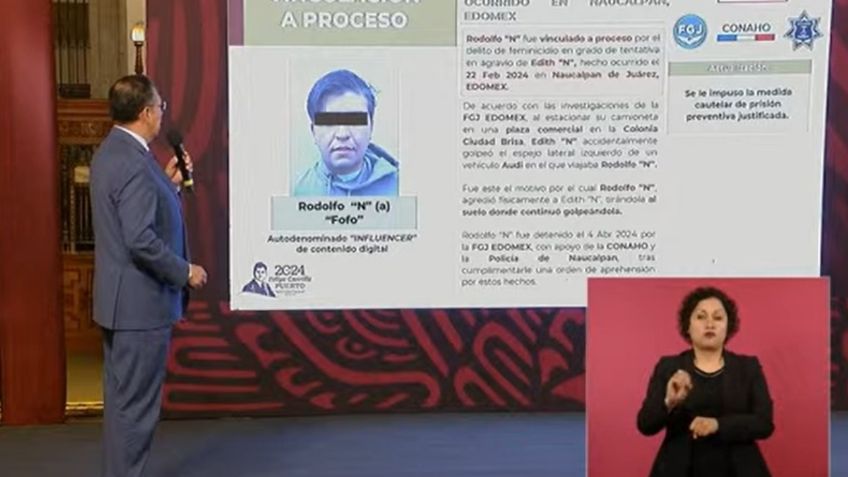 Exhiben en "mañanera" de AMLO proceso contra el Fofo Márquez por tentativa de feminicidio