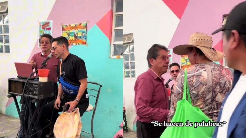 Juan Solo canta en el mercado y un señor se molesta por el volumen | VIDEO