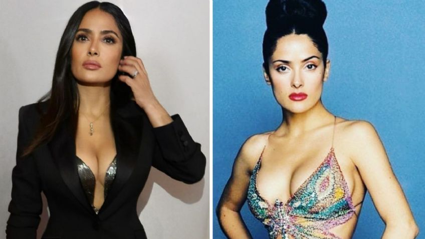 Salma Hayek y su top de mariposa que fue tendencia en los años 90 es un básico este 2024