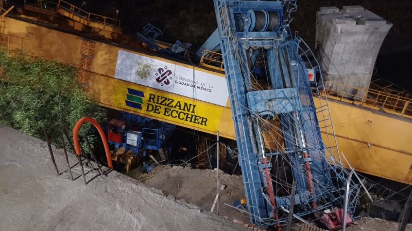 Tren Interurbano: video del momento exacto en que cae grúa