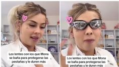 "Mona" se vuelve viral tras revelar que usa lentes para bañarse y así no arruinar sus pestañas: VIDEO