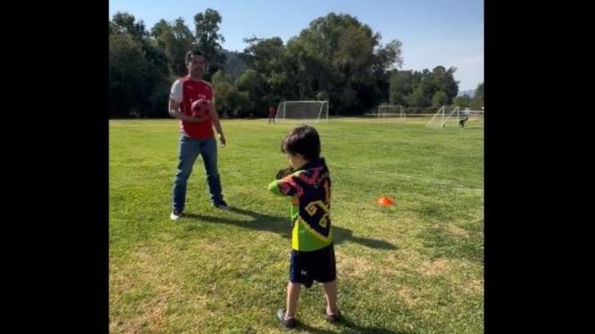 Máynez detiene su campaña presidencial para apoyar a su hijo en su primer partido de futbol