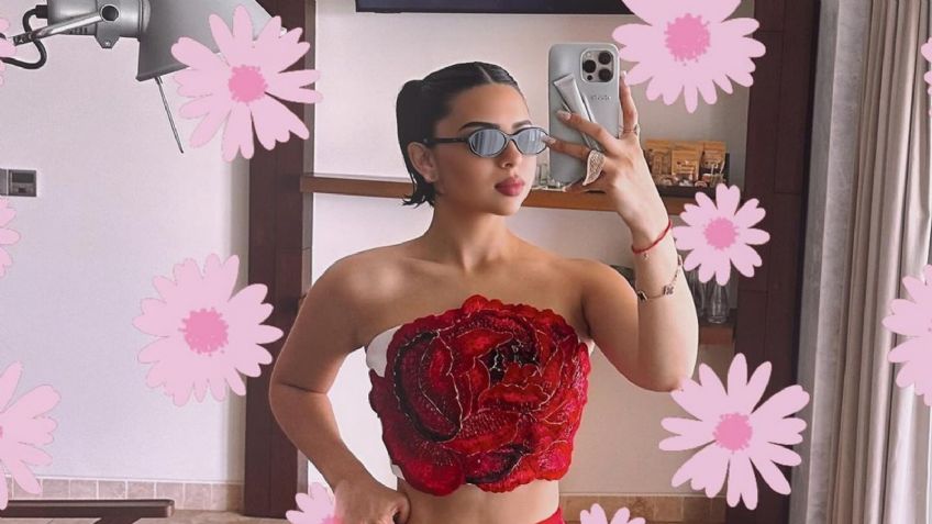 Ángela Aguilar deslumbra con look primaveral de rosas y confirma el rojo como color de temporada