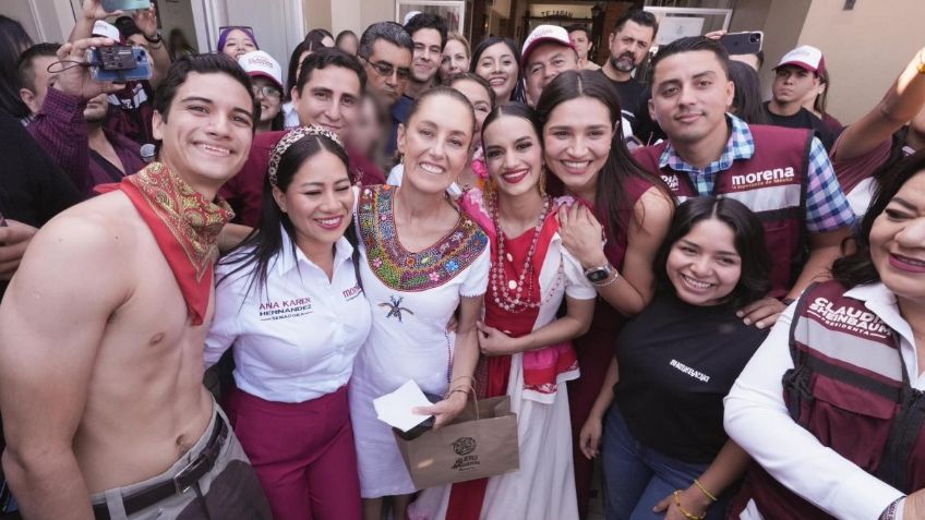 Claudia Sheinbaum es recibida en Colima con la Danza de la Iguana