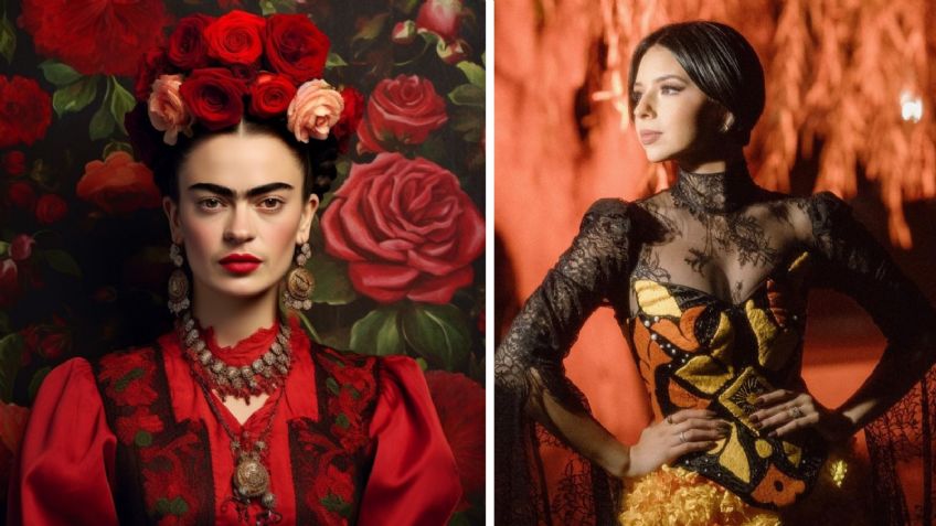 Ángela Aguilar evoca a Frida Kahlo y le rinde tributo con su look folclórico