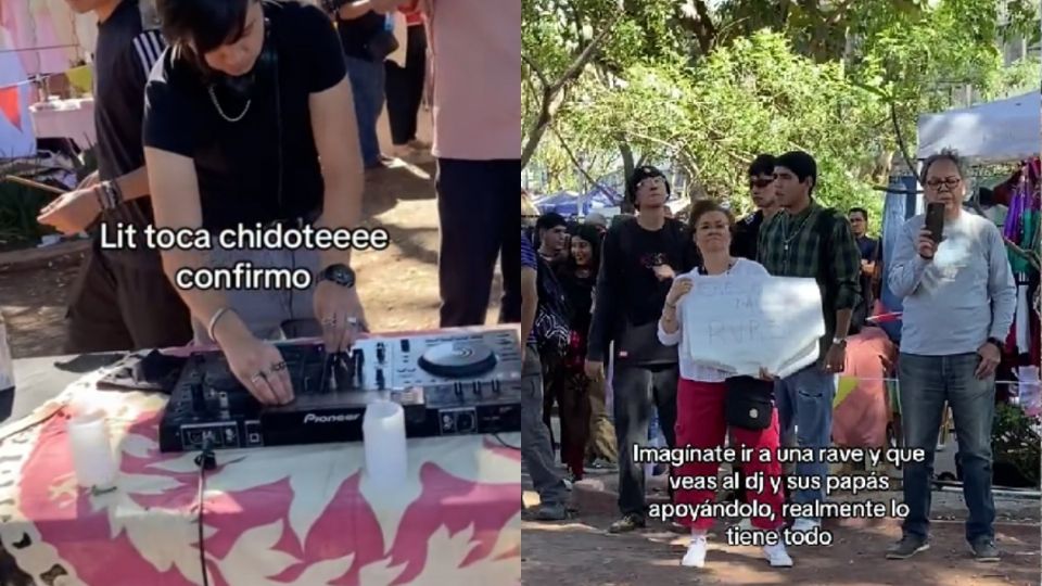 Papás orgullosos al ver a su hijo tocar en festival de música