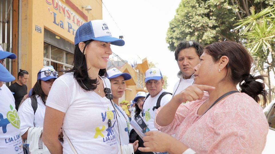 Lía Limón, en campaña en la alcaldía Álvaro Obregón.