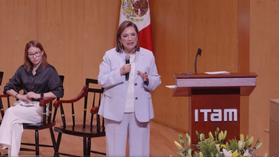 Xóchitl Gálvez Ruiz, en conferencia en el ITAM.