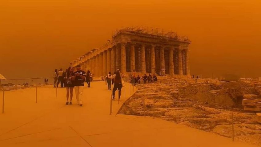 ¿Por qué Grecia se cubrió de una nube naranja?