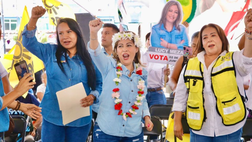 Lucy Meza, candidata a la gubernatura de Morelos por el PAN, PRI y PRD.