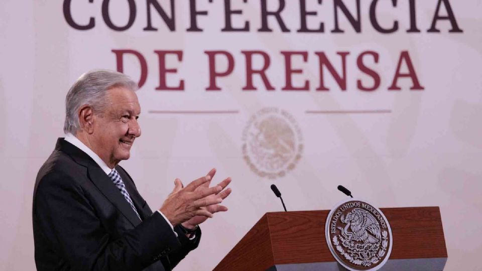 El Presidente Andrés Manuel López Obrador en su conferencia matutina de este miércoles.