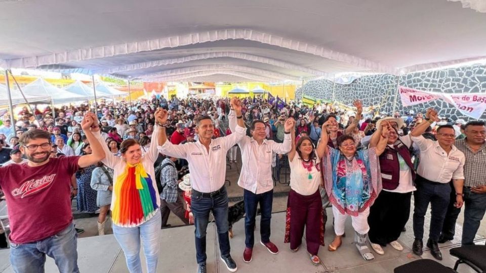 Carlos Ulloa durante un mitin celebrado en la CDMX.