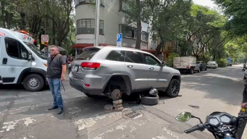 "Lo arrastró varios metros", se registra aparatoso accidente en la Condesa