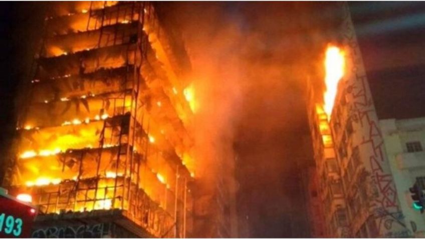 Tragedia en Brasil: fuerte incendio consume albergue para personas en situación de calle, hay 10 muertos