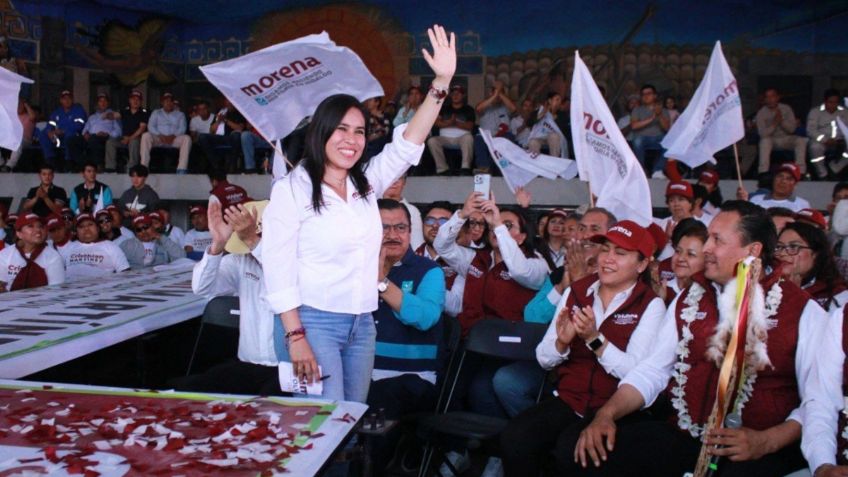 Simey Olvera pide votar por Morena para construir segundo piso de transformación