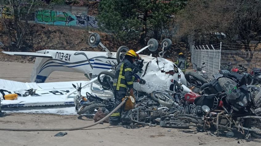 VIDEO: se desploma avioneta en Atizapán de Zaragoza, hay 3 heridos