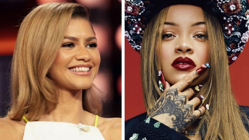 Rihanna le copia el tono de cabello a Zendaya y reaparece con una larga melena rubia