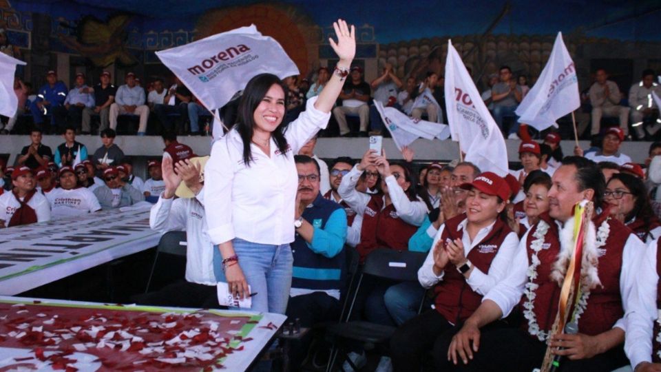 Simey Olvera Bautista, candidata al Senado por el partido Morena.