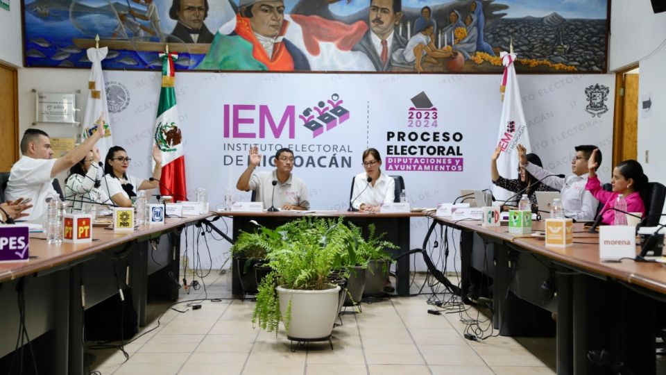 Sesión del Consejo General del Instituto Electoral de Michoacán