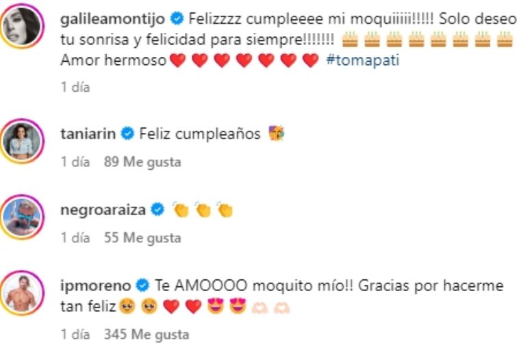 galilea montijo novio cumpleaños mensaje