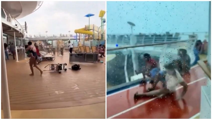 VIDEO: intensa tormenta azota un crucero en Miami y desata pánico entre los turistas