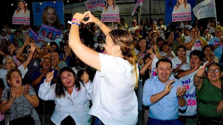 Estamos 20 puntos arriba en la capital de Mérida: Cecilia Patrón