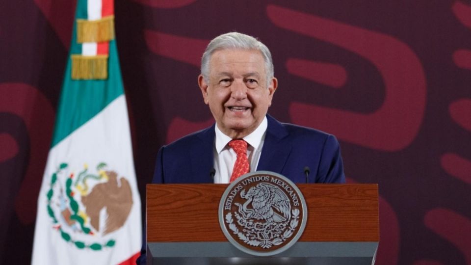 López Obrador durante conferencia de prensa en Palacio Nacional