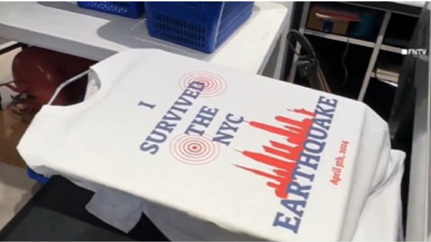 A unas horas del sismo, ya venden la playera "sobreviví al temblor de Nueva York"