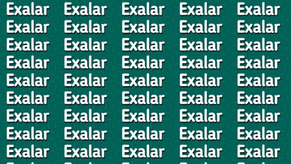 Solo una persona con un coeficiente alto encuentra la palabra ‘Exhalar’ en menos de 5 segundos