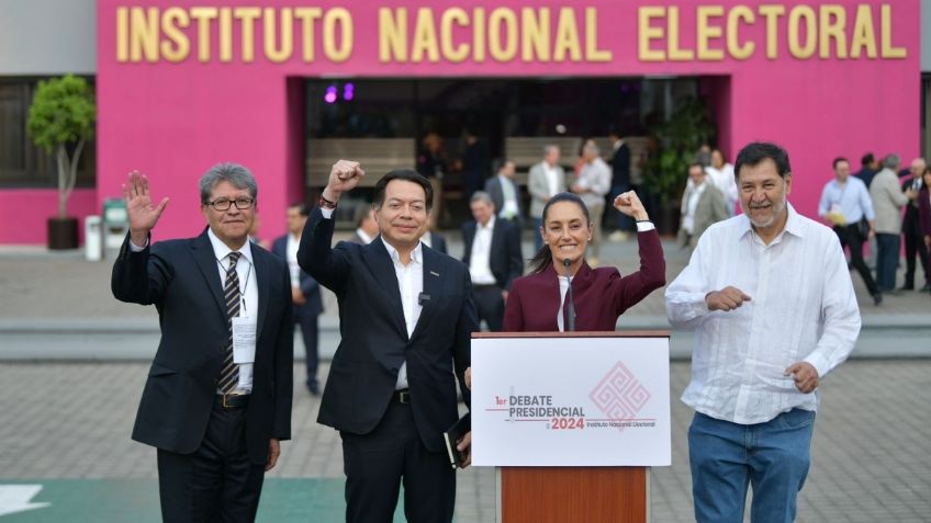 "Vamos a ganar el debate": Claudia Sheinbaum desde el INE