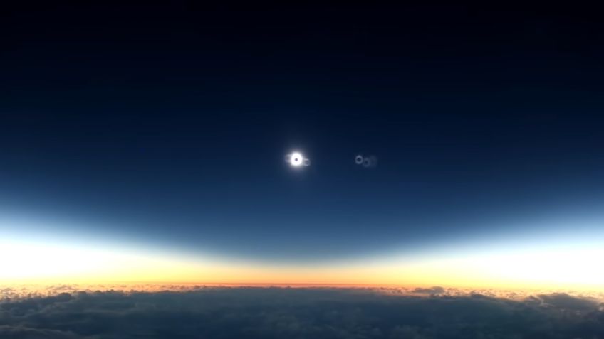 Eclipse Solar: video muestra cómo se ve el fenómeno astronómico desde un avión