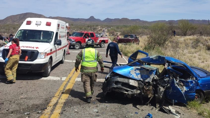 Mueren una mujer y dos menores tras choque en la carretera Hermosillo - Ures