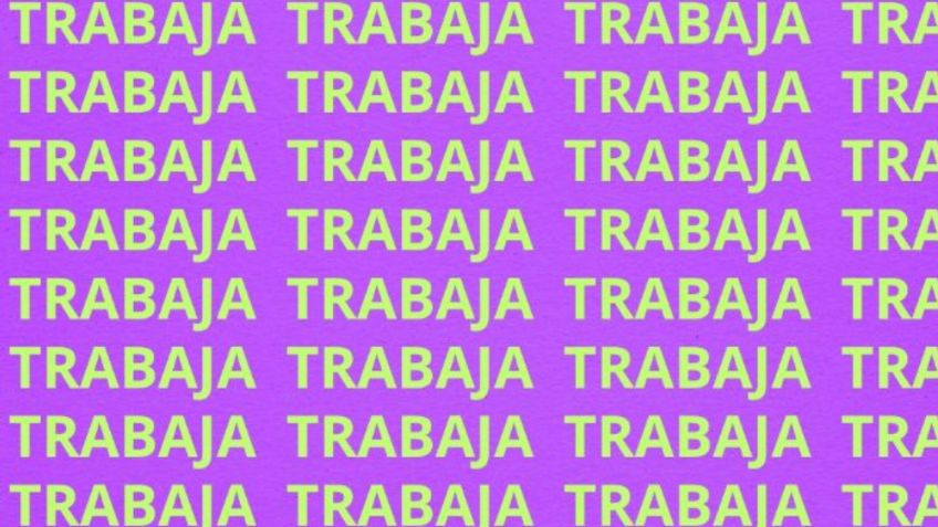 Solo una mente muy entrenada puede encontrar la palabra ‘Trabajo’ en menos de 5 segundos